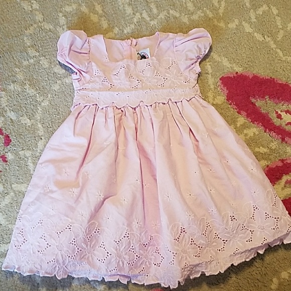 Philadelphia Goodlad Girls 12M Pink Eyelet Dress - Picture 1 of 7